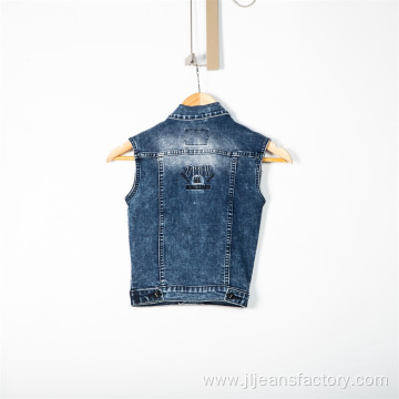 Custom Fashion Denim Vest Jacket